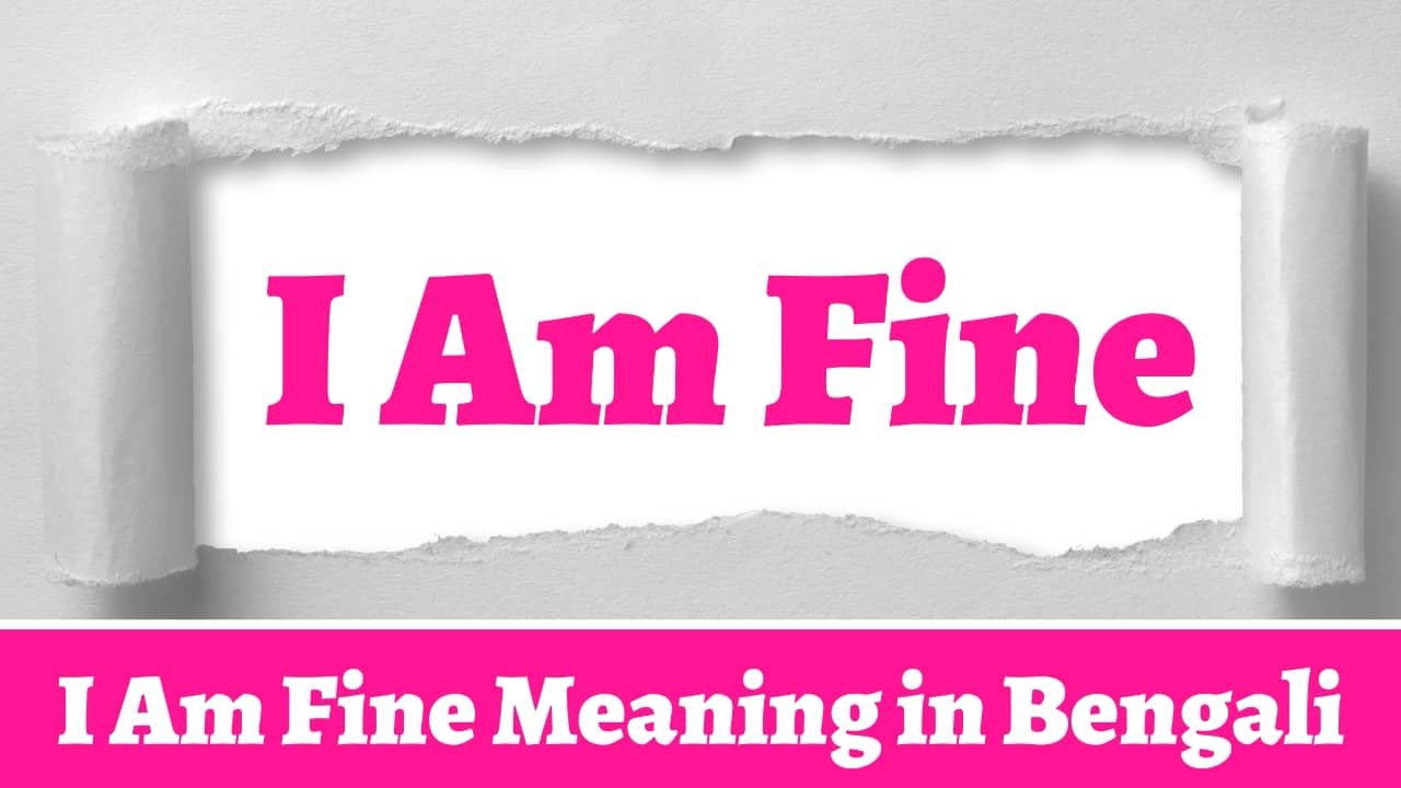 I Am Fine Meaning in Bengali