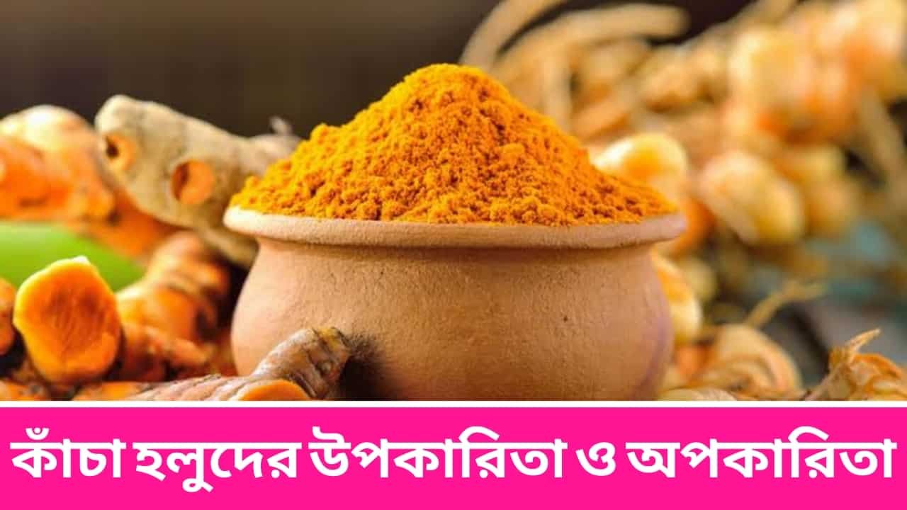 কাঁচা হলুদের উপকারিতা ও অপকারিতা