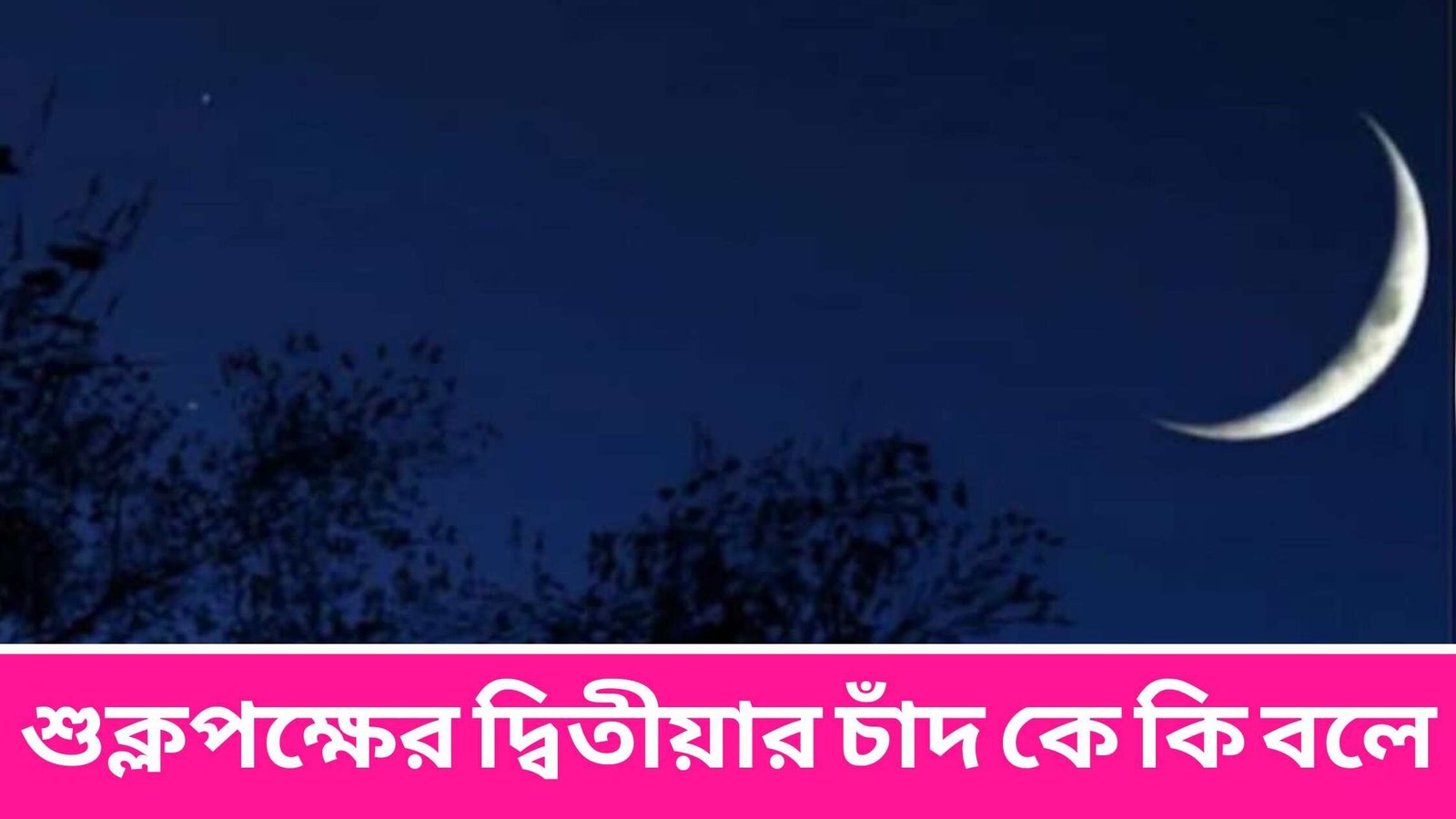 শুক্লপক্ষের দ্বিতীয়ার চাঁদ কে কি বলে